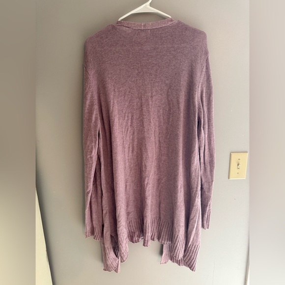 Old Navy Open Front Long Knit Cardigan Sweater Woman’s SZ XL Purple Lightweight - Picture 6 of 8